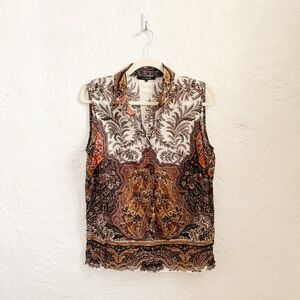 Kobi Halperin Sleeveless Button Down Blouse
